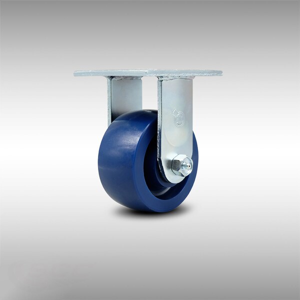 4 Inch Stainless Steel Solid Poly Wheel Rigid Caster with Ball Bearing SCC